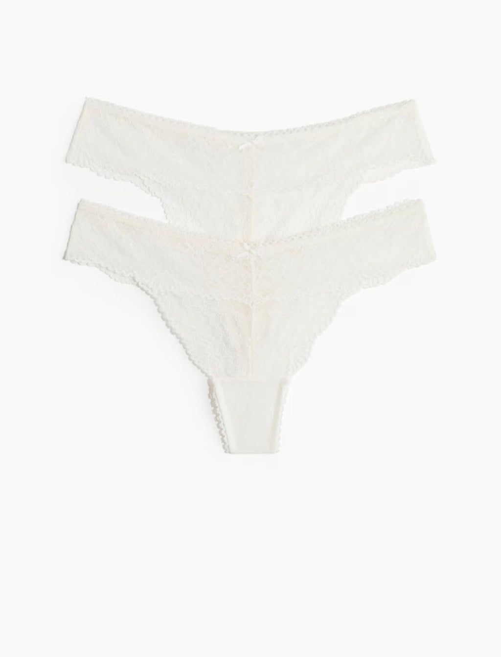 HandCrafted white soft pink panties