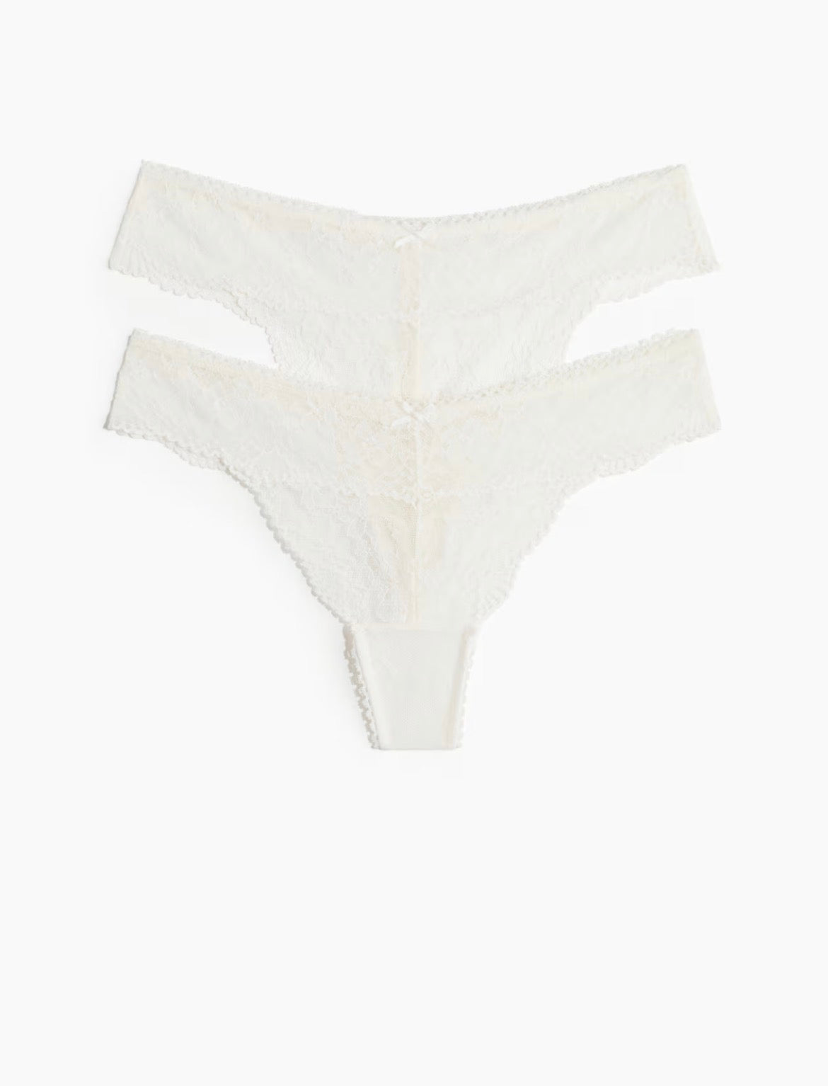 HandCrafted white soft pink panties