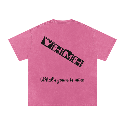 Snow Washed Oversized Cotton T-Shirt